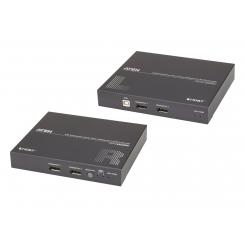 ATEN Extensor de KVM USB DisplayPort de vista doble HDBaseT 2.0 (4K a 100 m para vista individual)